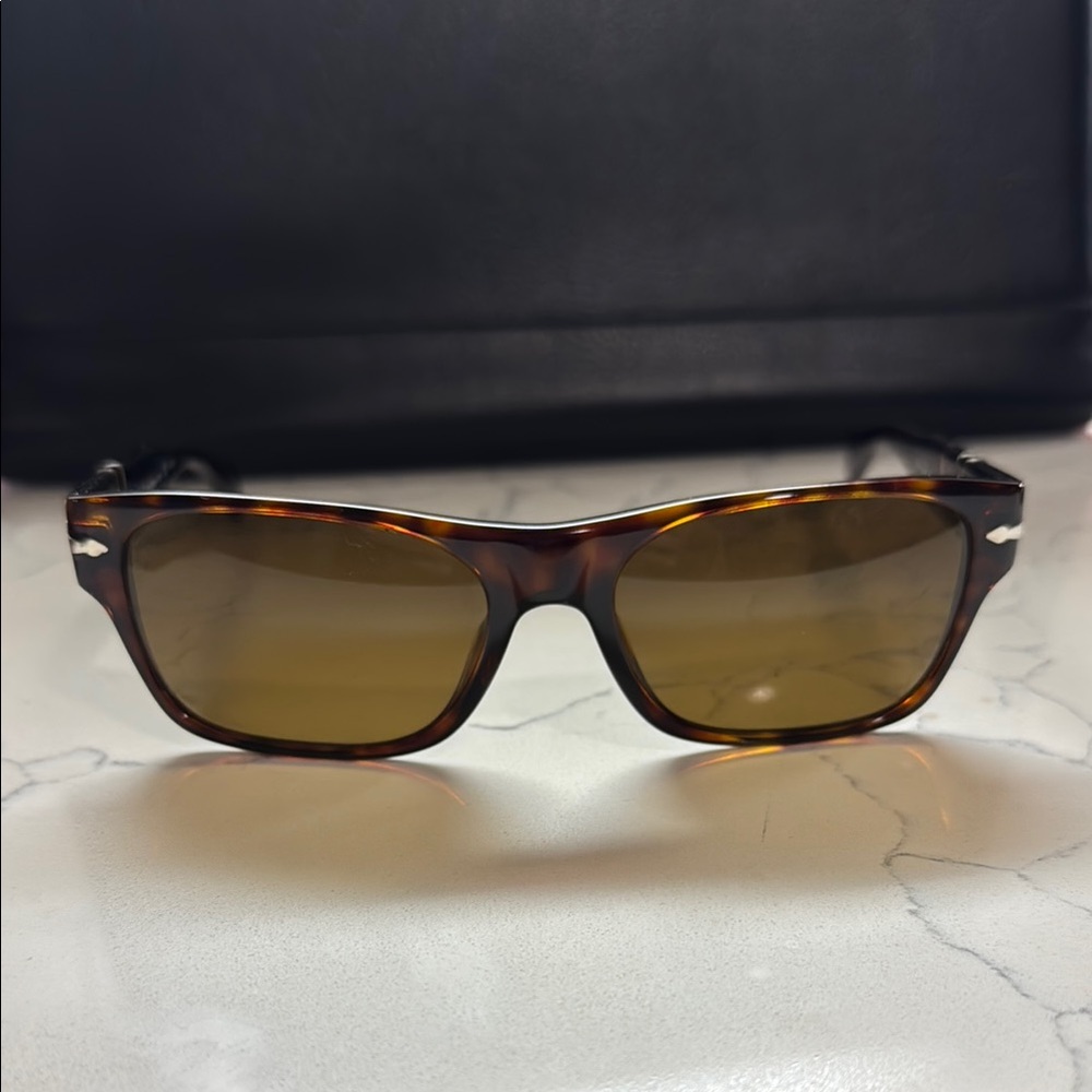 PERSOL- Tortoise Shell Sunglasses with Brown Lenses